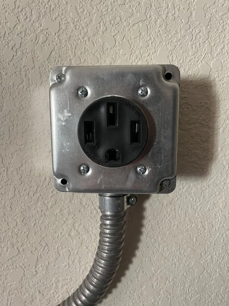 NEMA 14-50 outlet installed for Electrical Panel Upgrade in Valley Falls